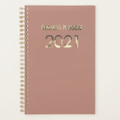 Business Planner 2021 Blush Roos Gold Typografie (Voorkant)