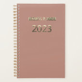 Business Planner 2023 Blush Roos Gold Typografie (Voorkant)