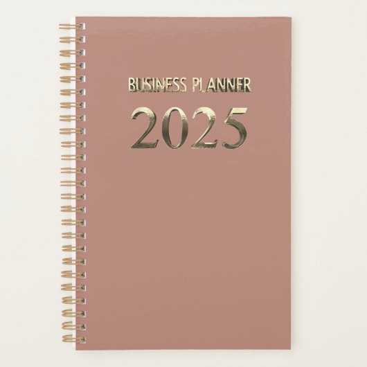 Business Planner 2025 Blush Roos Gold Typografie (Voorkant)