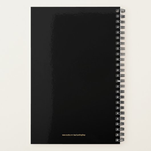 Business Planner Black en Gold Typografie (Achterkant)
