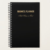 Business Planner Black en Gold Typografie (Voorkant)