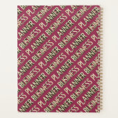 Business Planner Roze Rood Goud Typografie Patroon (Achterkant)