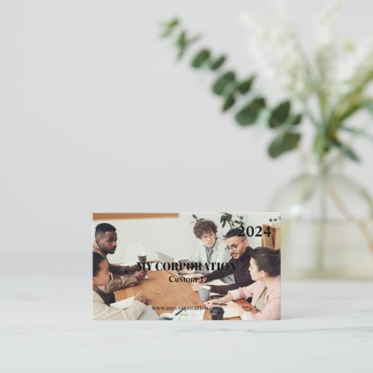 Business Pocket Kalender 2024 Visitekaartje (Staand voorkant)