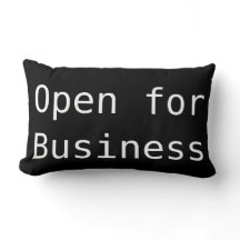 'Business' Polyester Lumbar Pillow