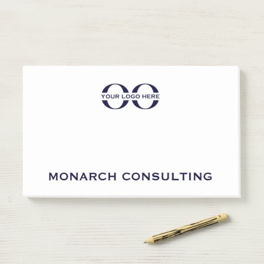 Business Post-it Notes met Logo (Op bureau)