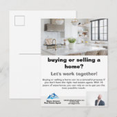 Business Postcard voor Estate Agent Uitnodiging Briefkaart (Voorkant / Achterkant)