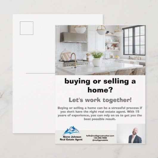 Business Postcard voor Estate Agent Uitnodiging Briefkaart (Voorkant / Achterkant)