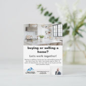 Business Postcard voor Estate Agent Uitnodiging Briefkaart (Staand voorkant)