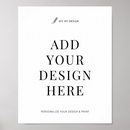 Business Poster Printing Custom Design 8x10" Print (Voorkant)