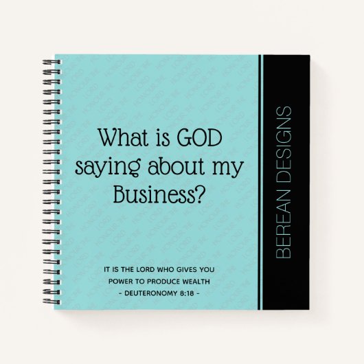 Business Prayer Journal: WAT IS EEN GOED GEZEGDE?  Notitieboek (Voorkant)