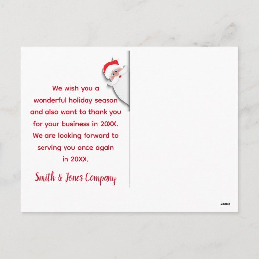 Business Prettige feestdagen Santa's Beard (Achterkant)