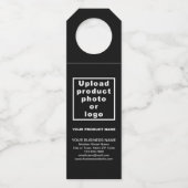 Business Product Black Bottle Hanger Label (Voorkant)