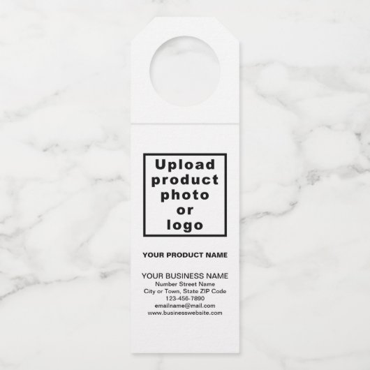Business Product White Bottle Hanger Label (Voorkant)