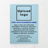 Business Products Light Blue Trifold Kaart (Cover)
