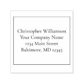 Business Professional Black White Zelfinktende Stempel (Design)