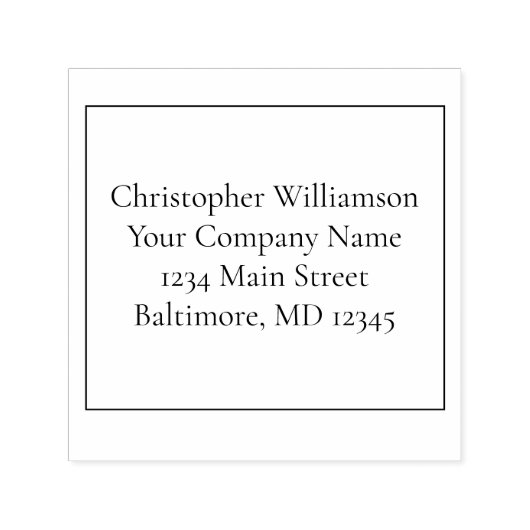 Business Professional Black White Zelfinktende Stempel (Design)