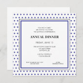 Business Professional Dinner Blue Diamond Patroon Kaart (Voorkant / Achterkant)