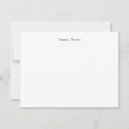 Business Professional Elegant Simple Note Kaart Notitiekaartje