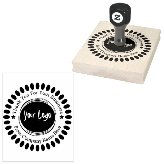 Business Professional Logo Dank u Rubber Stamp Rubberstempel (Gestempeld)