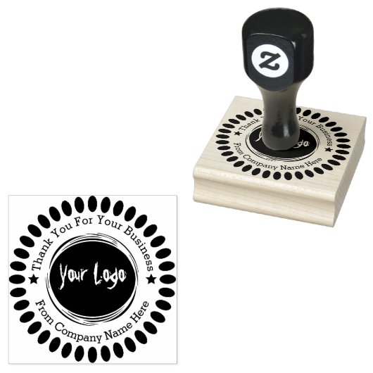 Business Professional Logo Dank u Rubber Stamp Rubberstempel (Gestempeld)