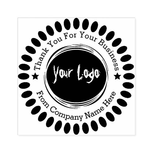 Business Professional Logo Dank u Rubber Stamp Rubberstempel (Afrduk)