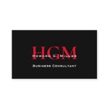 Business Professional Monogram Logo Black Red