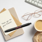 Business Professional Monogram Logo Black Red Zwarte Inkt Pen