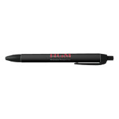Business Professional Monogram Logo Black Red Zwarte Inkt Pen (Bodem)