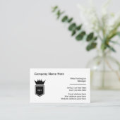 Business Professional Monogram Visitekaartjes (Staand voorkant)