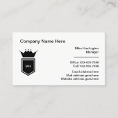 Business Professional Monogram Visitekaartjes (Voorkant)