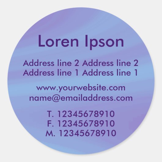 Business / Profiel van Polshed Sky Ronde Sticker (Voorkant)