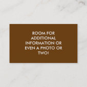 Business - Profile Card, - Carrousel Giraffe Visitekaartje (Achterkant)