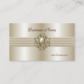 Business Profile Card Elegant Pearl Afbeelding Visitekaartje (Voorkant)