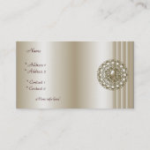 Business Profile Card Elegant Pearl Gem 2 Visitekaartje (Achterkant)