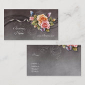 Business Profile Card  Roze Rozen 2 Visitekaartje (Voorkant / Achterkant)