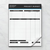 Business Project Budget Template Sheets Notepad Notitieblok