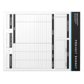 Business Project Budget Template Sheets Notepad Notitieblok (Voorkant)