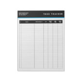 Business Project Management Task Tracker Notepad Notitieblok (Linkerzijde)