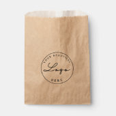 Business Promo Logo Brown Kraft Paper Bedankzakje (Voorkant)