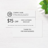 Business Promo New Customer Discount Coupon Kaart (Bureau)