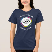 Business Promo T-Shirt for Circular Logo with Text (Voorkant)