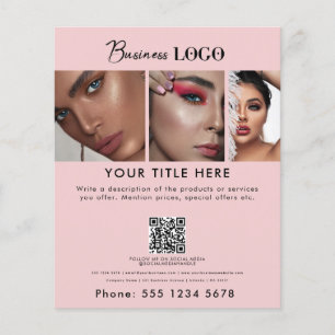 Business Promotion Beauty Hair Nail Makeup Salon Flyer