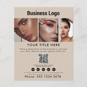 Business Promotion Beauty Hair Nail Makeup Salon Flyer