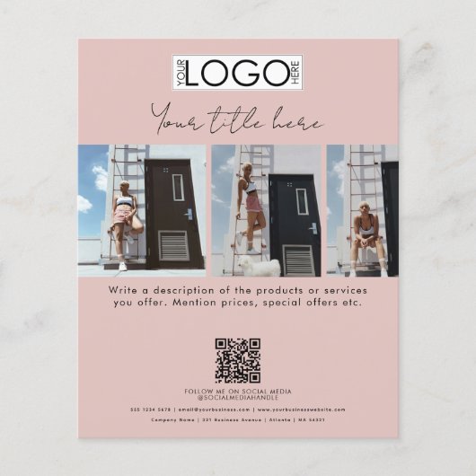 Business Promotional Beauty Mode Model Script Flyer (Voorkant)