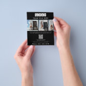 Business Promotional Beauty Mode Model Zwart Flyer (Hand)