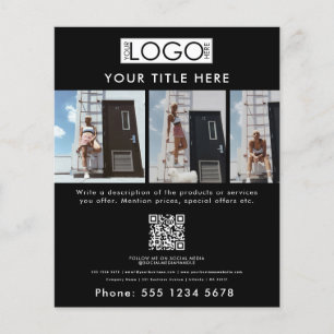 Business Promotional Beauty Mode Model Zwart Flyer
