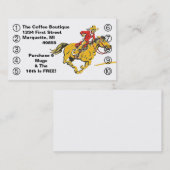 Business Punch Card Cowboy Horse Westerne stijl Klantenkaartje (Voorkant / Achterkant)