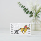 Business Punch Card Cowboy Horse Westerne stijl Klantenkaartje (Staand voorkant)