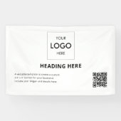 Business QR Code Advertising White Spandoek (Horizontaal)