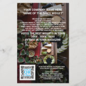 Business QR Code Dark Photo Custom Marketing Flyer (Voorkant)